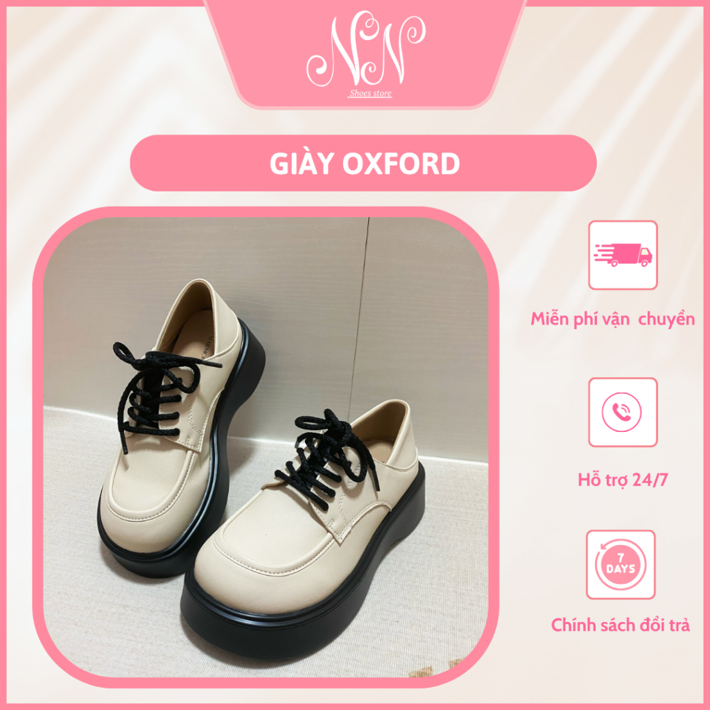 Korean style high-soled Oxford women's leather shoes retro office women's loafers hot trend 2025