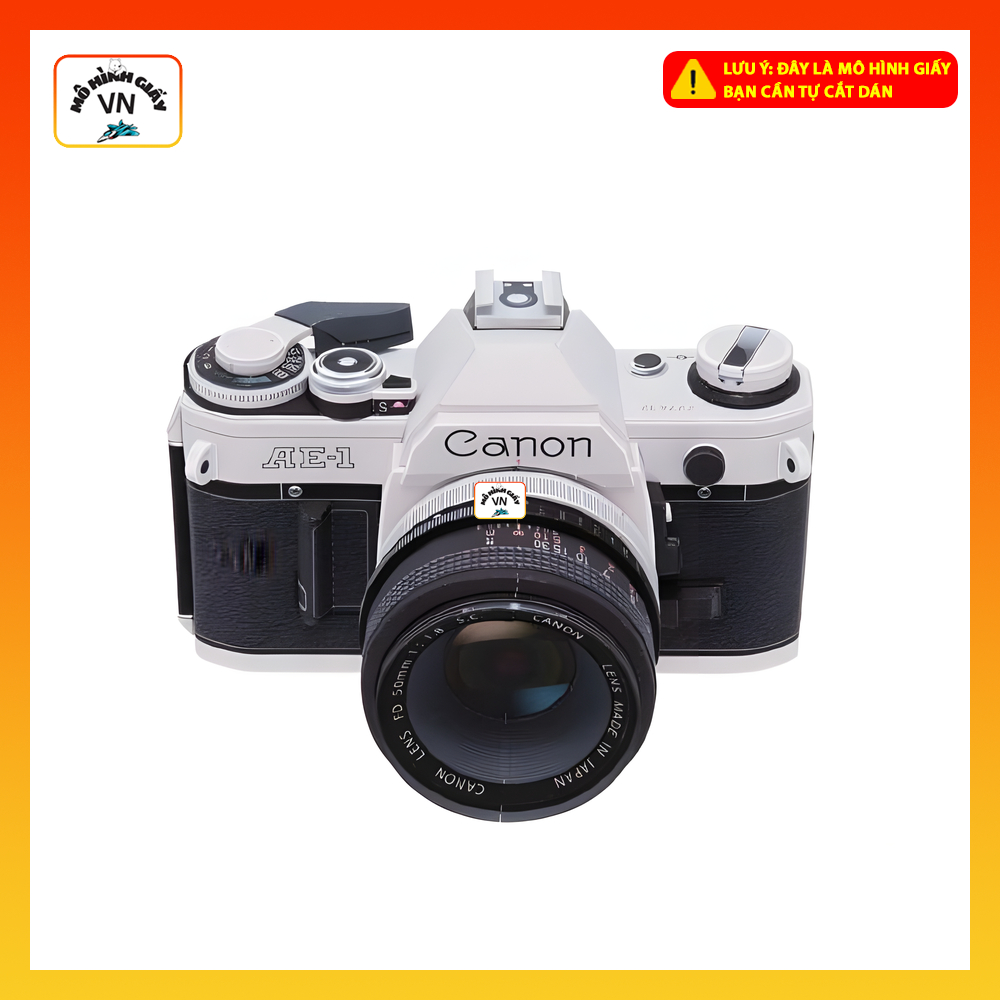 Canon AE-1 Camera Assembly Paper Model - MohinhgiayVN