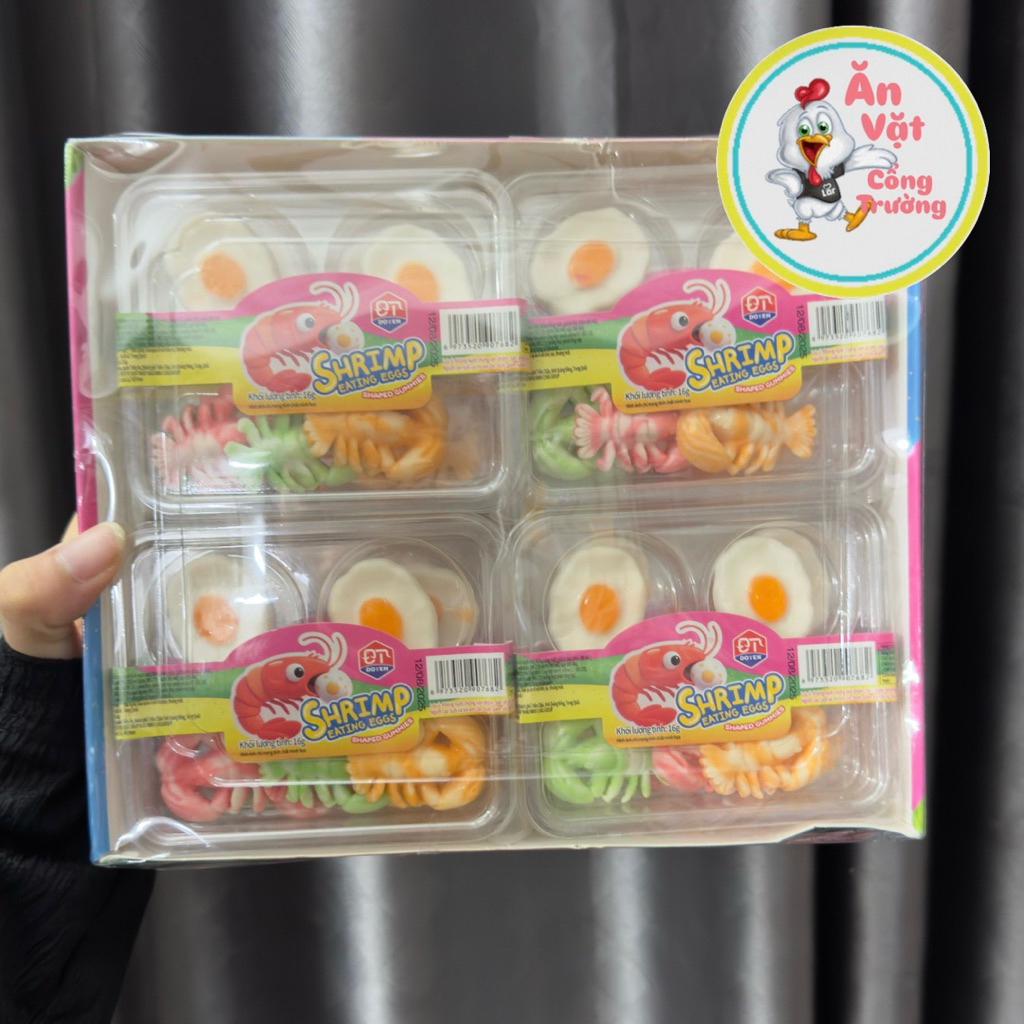 Box of 20 trays of super delicious fruit-flavored mixed egg lobster marshmallows, egg lobster tray marshmallows