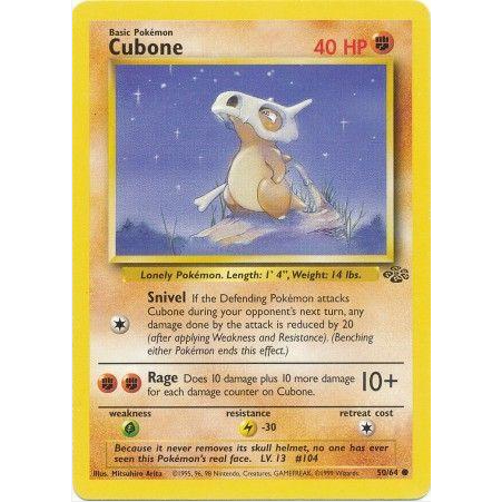 [Pokemon TCG Card] Cubone - 50/64 - Common Unlimited
