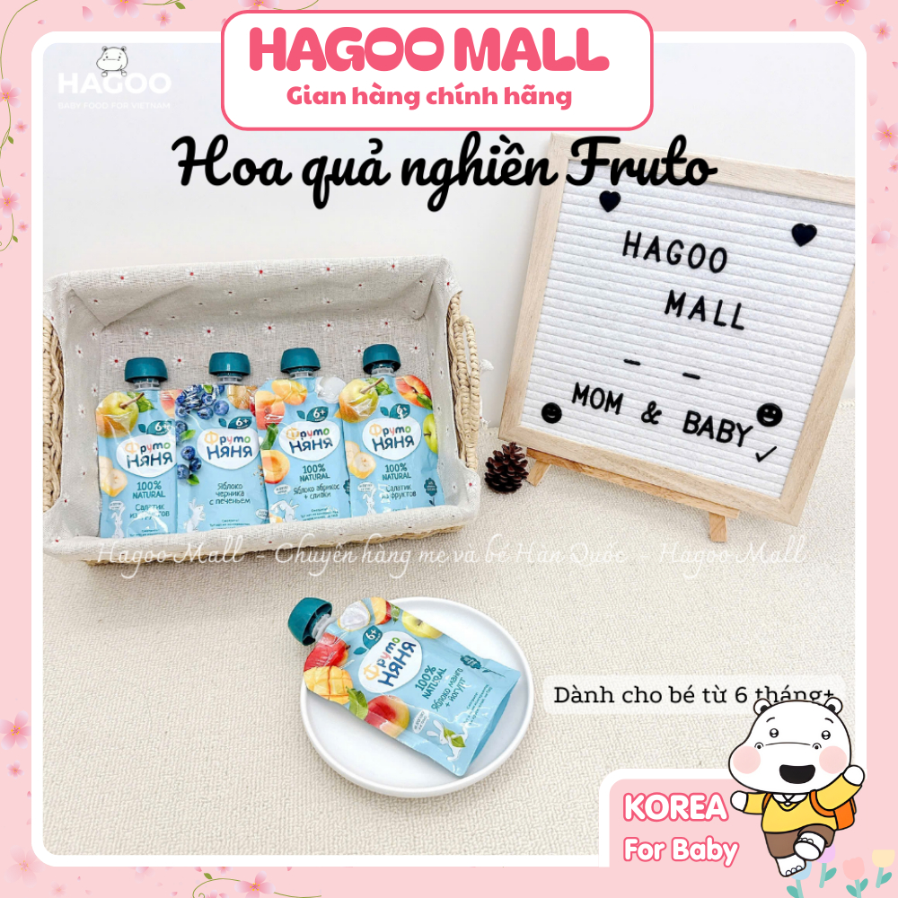[GIFT] Fruto Pureed Fruits for Children, Russian Pureed Fruits for Weaning from 4 Months (Date 03/2026)