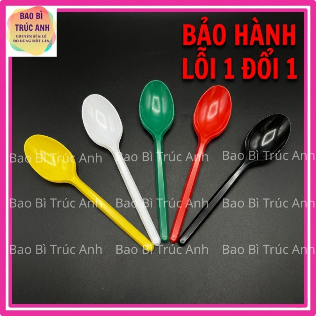 Lot of 100) High Quality disposable 15cm plastic spoon for eating rice and drinking cof…