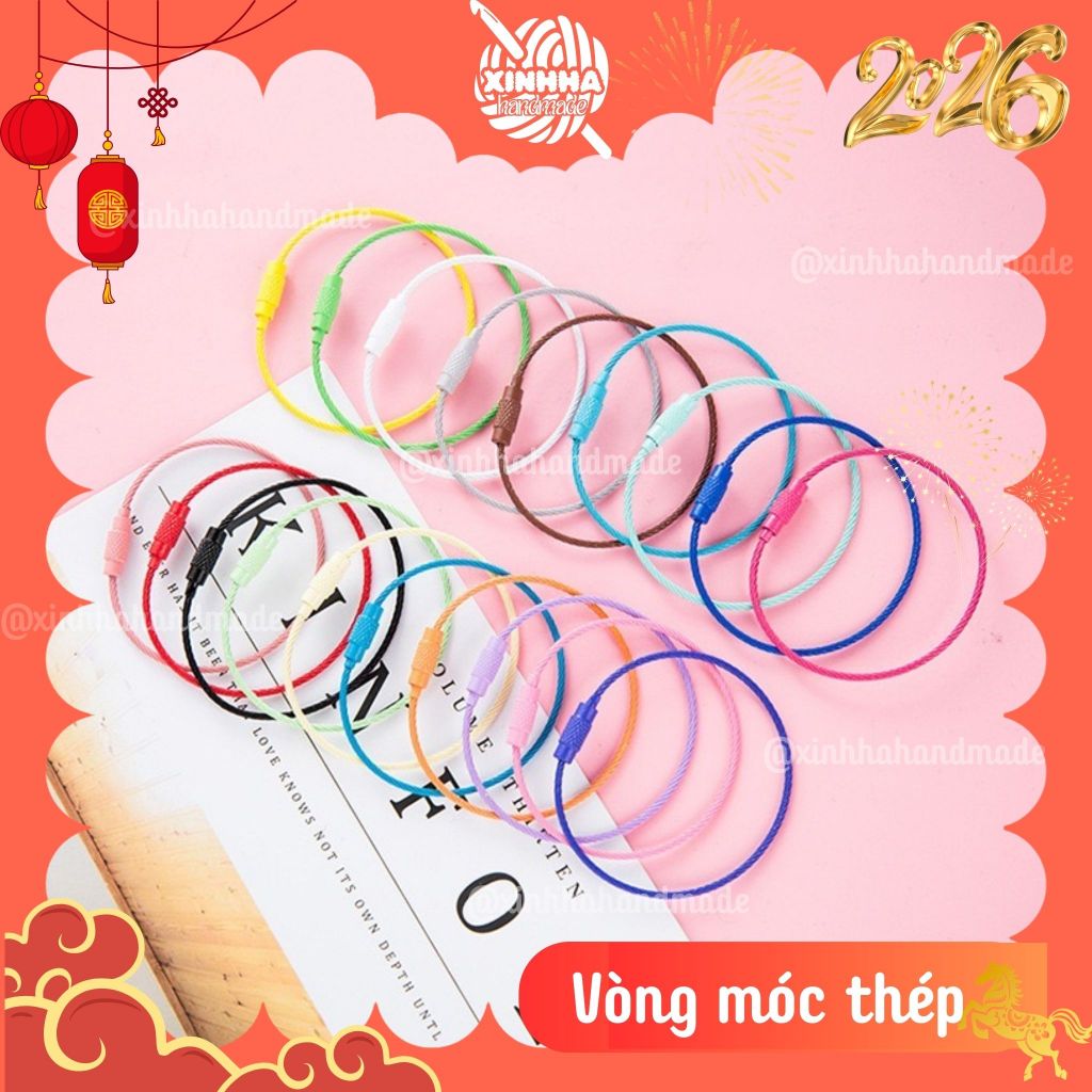 Steel Wire Ring with Screw for Handmade Keychain Making