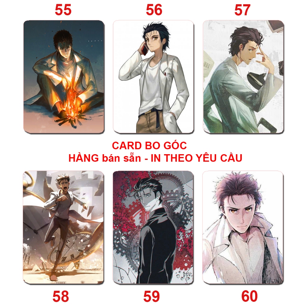 Steins Gate rounded corner cards with many beautiful designs