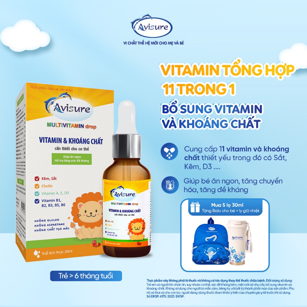 Avision multivitamin TPBVSK supplements essential vitamins and minerals for babies 30ml