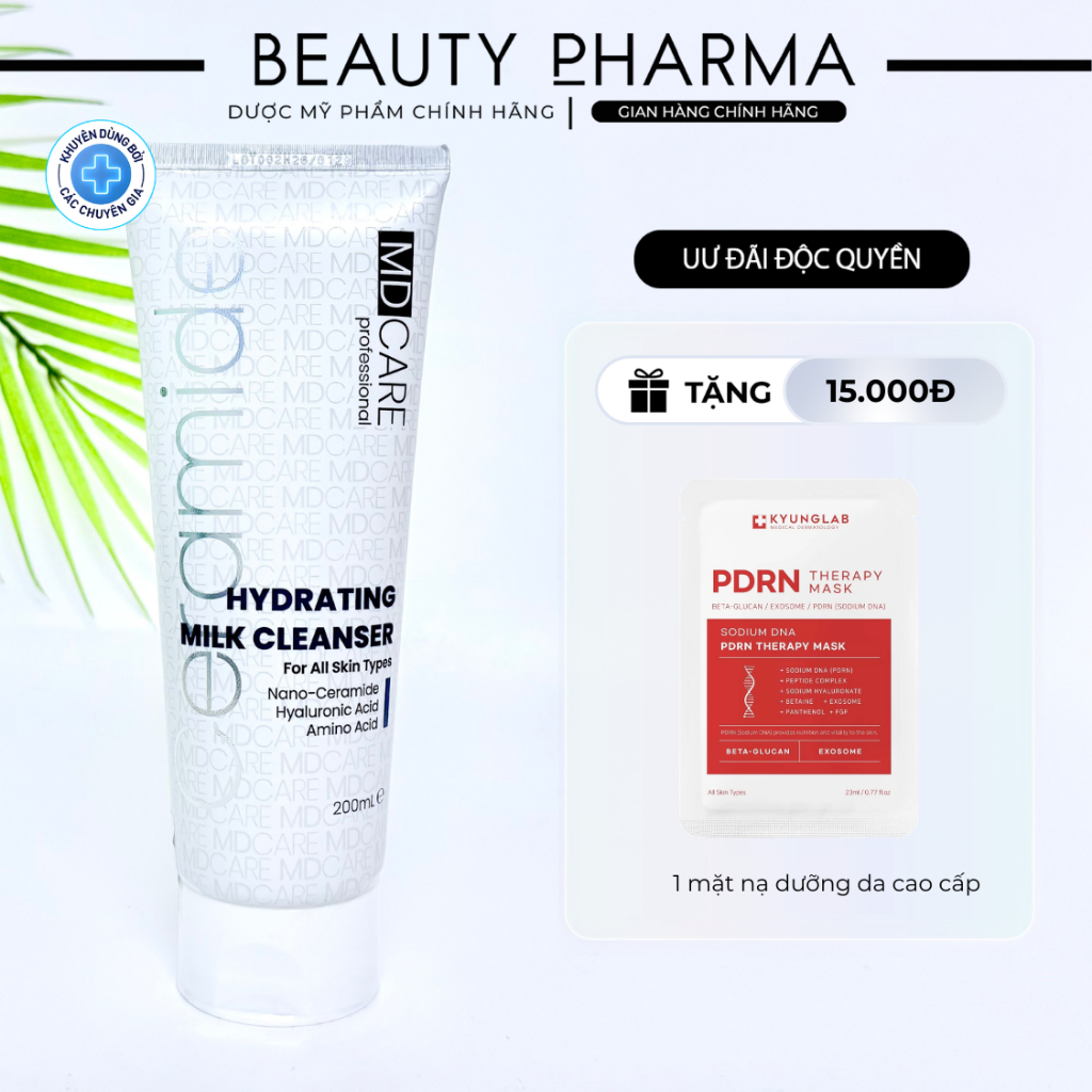 [NEW DATE - GENUINE] MD CARE Hydrating Milk Cleanser 200ml - Gentle and Moisturizing Facial Cleanser for Sensitive Skin
