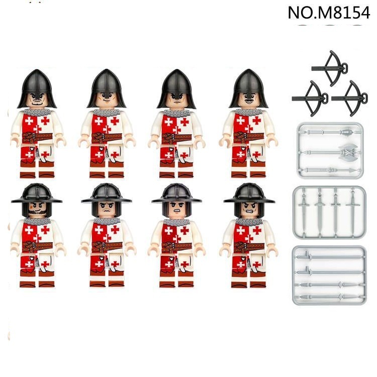 Set of 1 Minifigures Castle Knight Character M8154 (Choose Random)