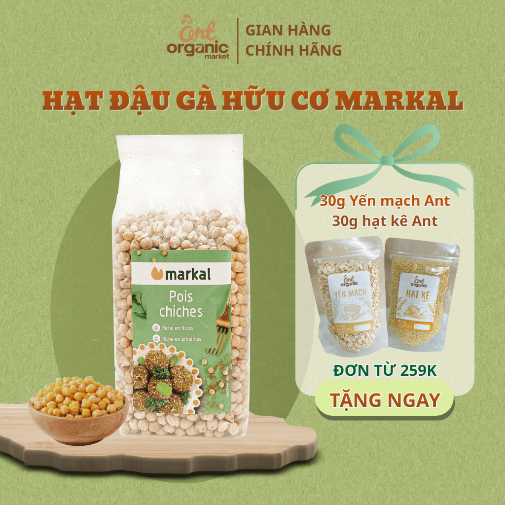Markal organic chickpeas, fleshy, large grains