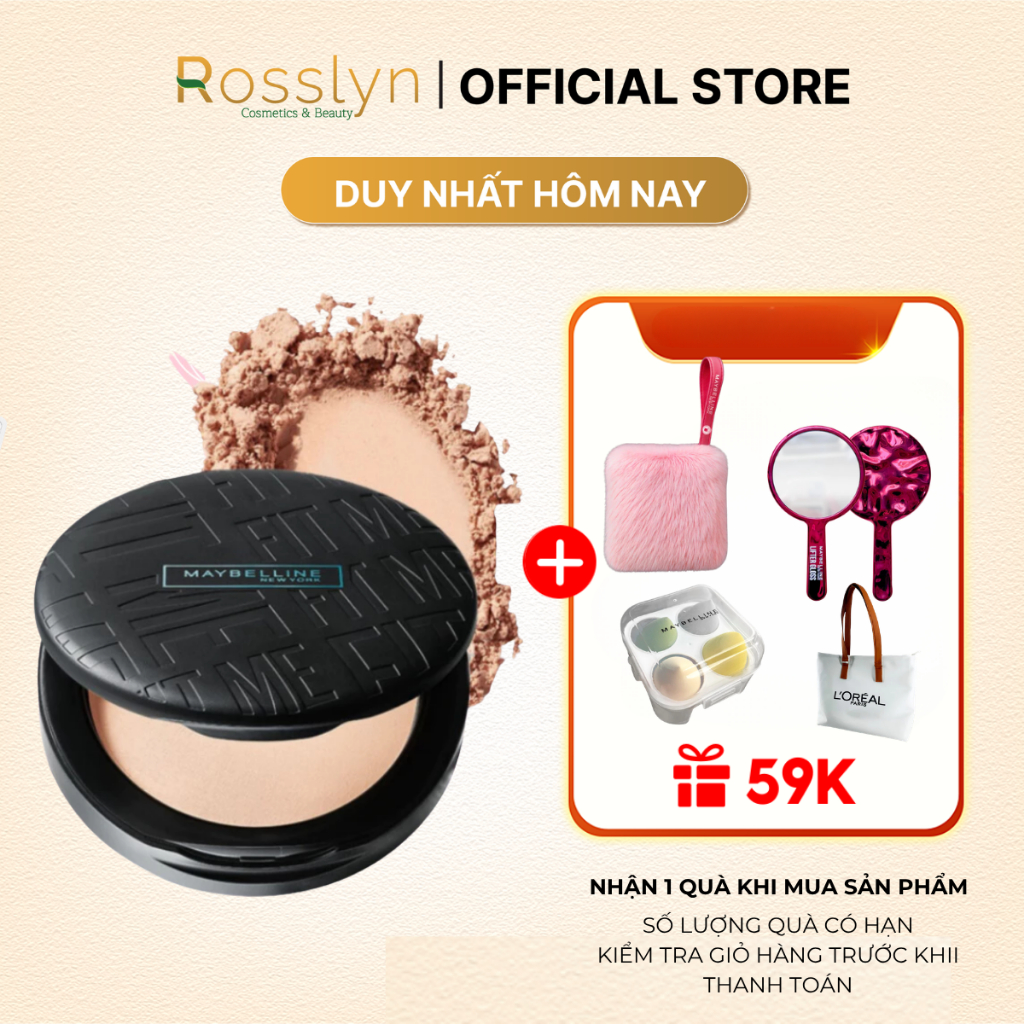Fit Me Maybelline New York Matte Oil Control Powder 16H, Coverage, Sunscreen SPF32 PA+++ Compact 6g