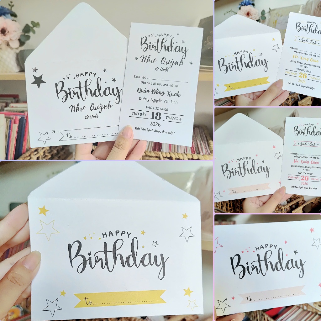 Simple birthday card - many colors as desired