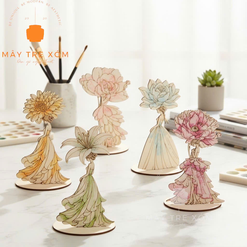 Coloring wooden paintings, muse wooden paintings for children to color, gifts March 8, October 20, handmade art toys for children (RANDOM DELIVERY)