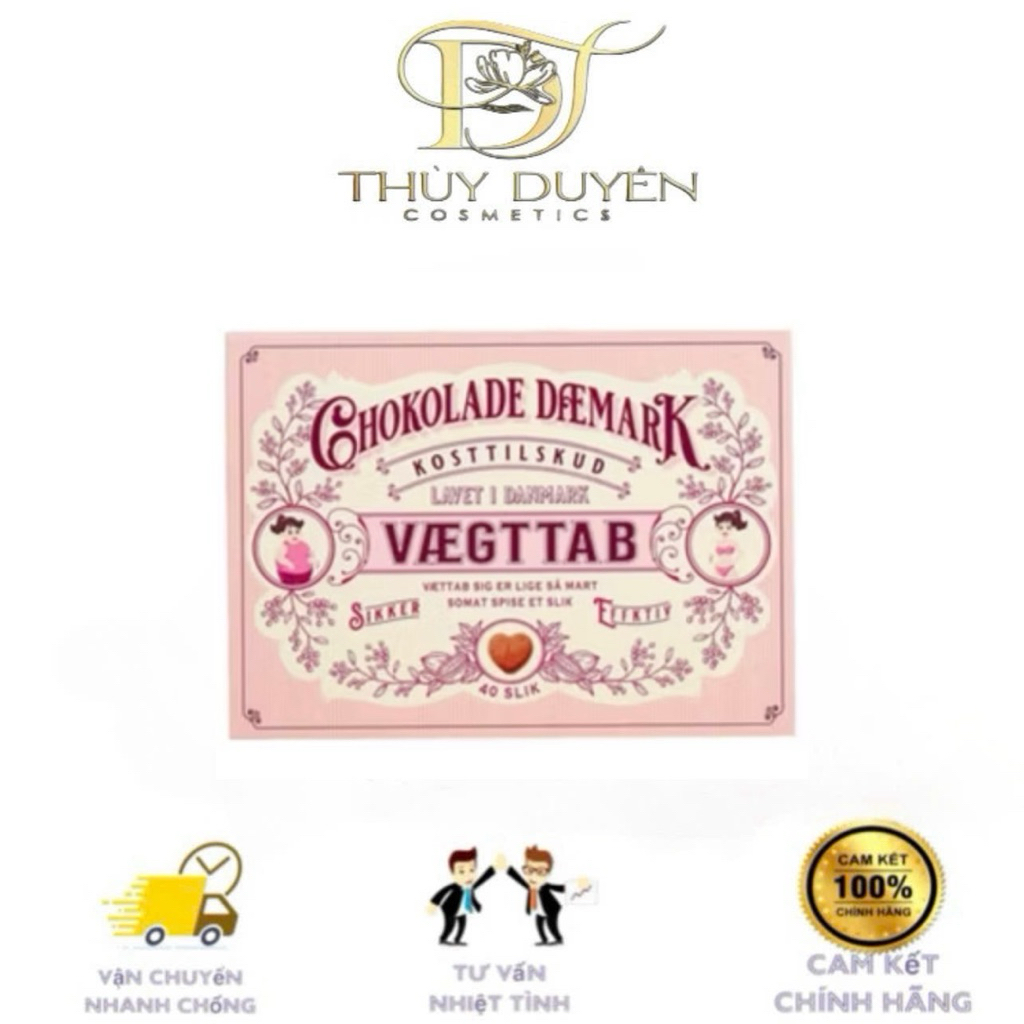 Chokolade Daemark Vaegttab Denmark - Box of 40 tablets + 30 Vitab tablets