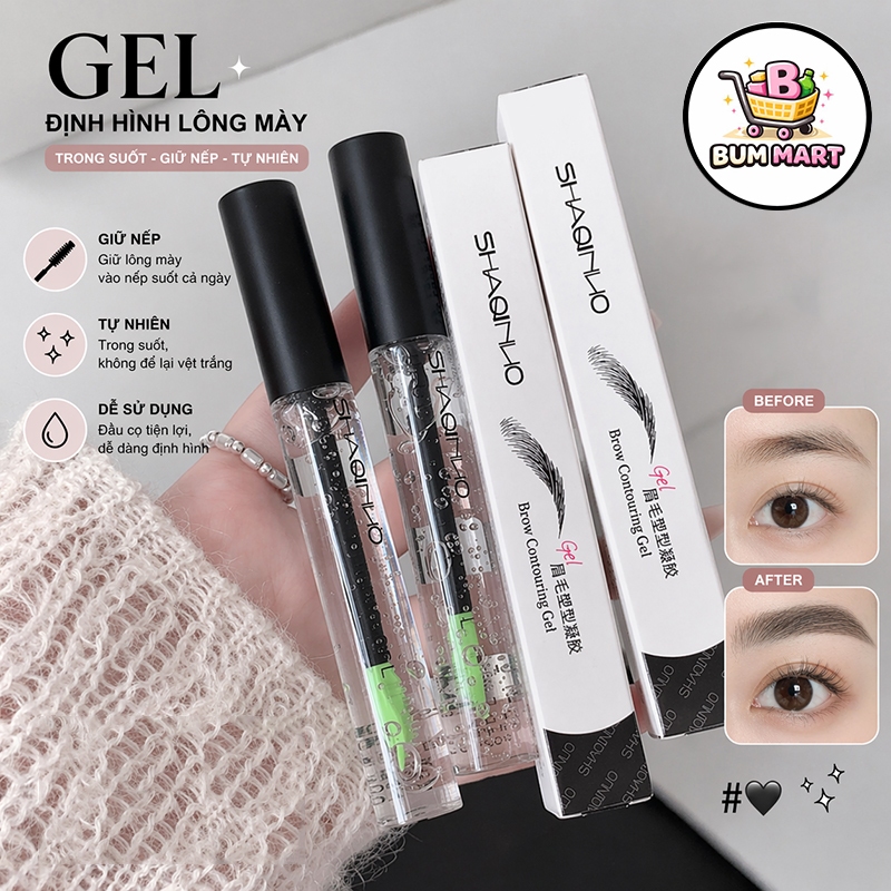 SHQINUO Transparent Eyebrow Shaping Gel 12g Long Lasting, Eyebrow Fixing Gel Keeps Style All Day