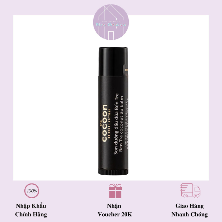 Cocoon - Ben Tre Coconut Lipstick Moisturizes and Restores Naturally Dry, Cracked Lips - 5 g