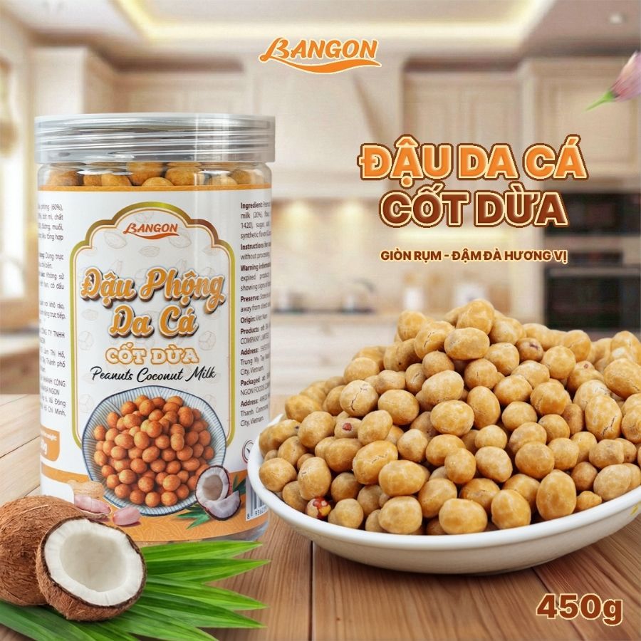 Delicious Three Coconut Fish Skin Peanuts Pet Jar 500G