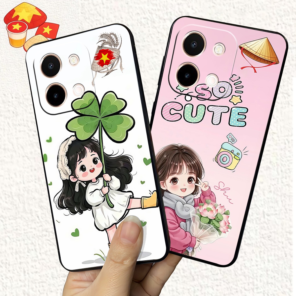 Case for vivo y28 with super cute girl print