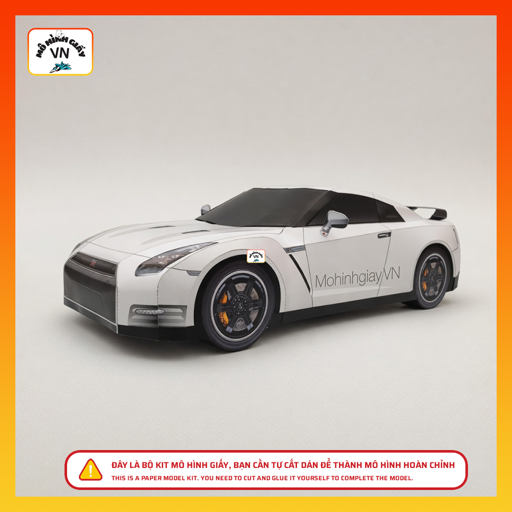 Nissan GT-R Egoist Paper Model Assembly Kit 1/14 Scale High Quality Paper - MohinhgiayVN