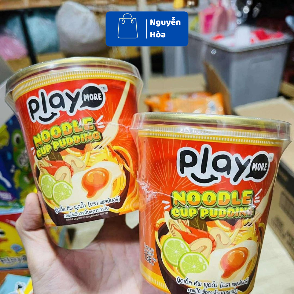 Combo of 2 Playmore Thai Cup Noodle Shaped Marshmallows - Delicious, Unique Fruit Flavor - Nguyen Hoa Shop