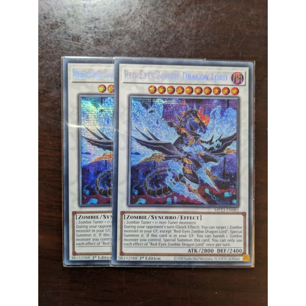Red-Eyes Zombie Dragon Lord Card - MP23-EN083 - Prismatic Secret Rare 1st Edition