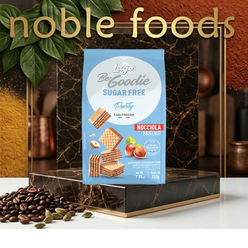 Hazelnut No Sugar Sponge Cake 213g Lago Delicious Crispy Snack