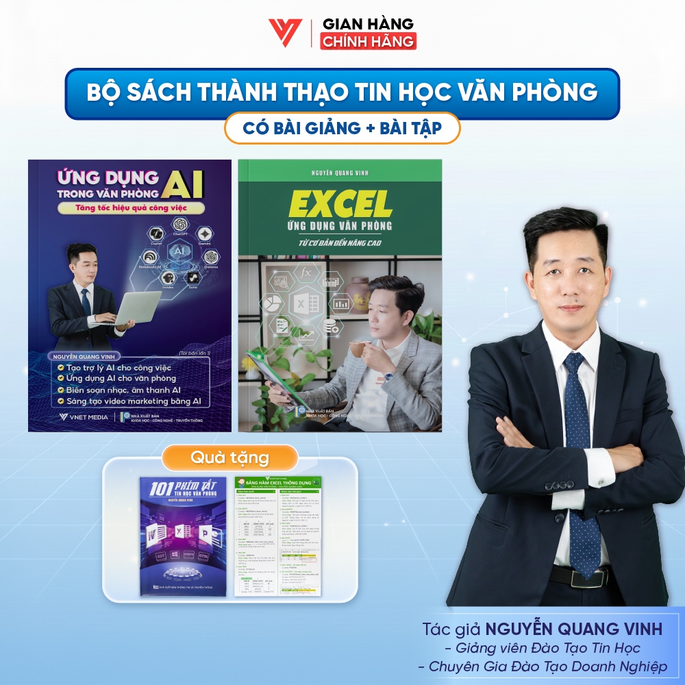 Combo of 2 AI Application Books and Excel Books - Office Applications from Basic to Advanced - Course Video Included