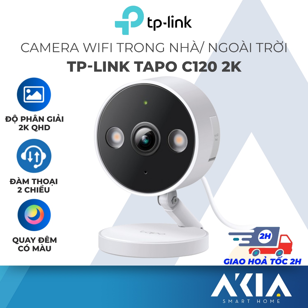 TP-Link Tapo C120 Outdoor Smart Wi-Fi Security Camera (2K, Waterproof IP66)