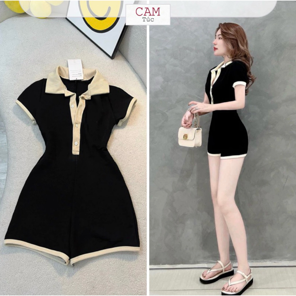 [Zipper] Body Jumpsuit, Thigh Collar Jumpsuit, Hem, Jumpsuit for Women Jumpsuit Woman