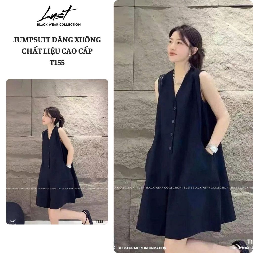 LUST Jump High Quality V-Neck Down Jumpsuit Sleeveless Luxurious Youthful Khaki T155