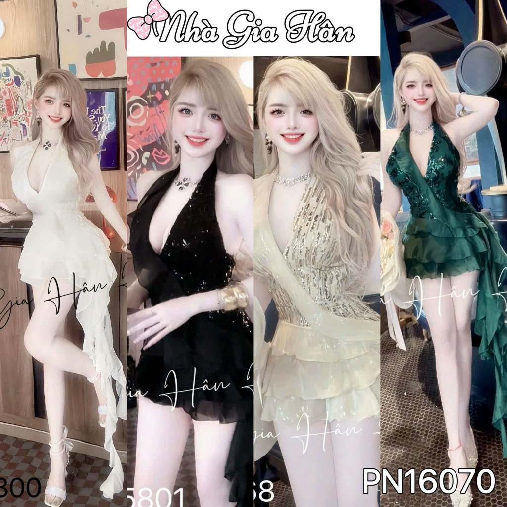 SA PVN606 - Sequined thigh-high jumpsuit with ruffles and side flaps