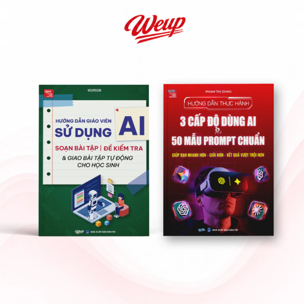 Book Combo 2 Books: Guide to Teacher Using AI and Practice Instructions: 3 Levels of AI Use & 50 Standard prompt Models