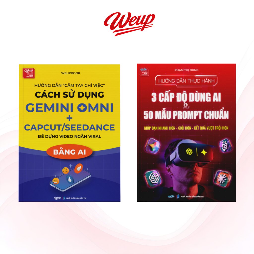 Combo/odd 2 books: How to Use Gemini Omni Capcut to build short videos + 3 levels of AI use and 50 prompt models