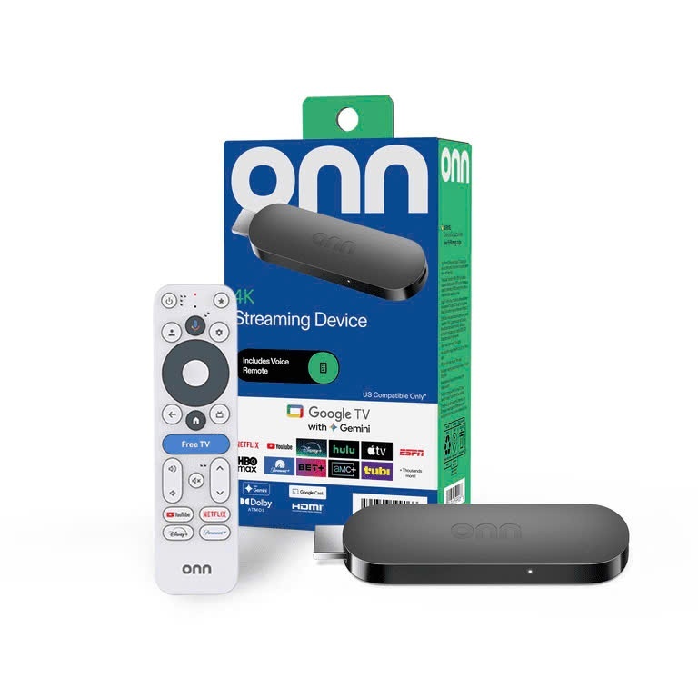 Onn Streaming Device, Google TV with Gemini (Model 2026) - Turn Regular TV into Smart TV Smoothly
