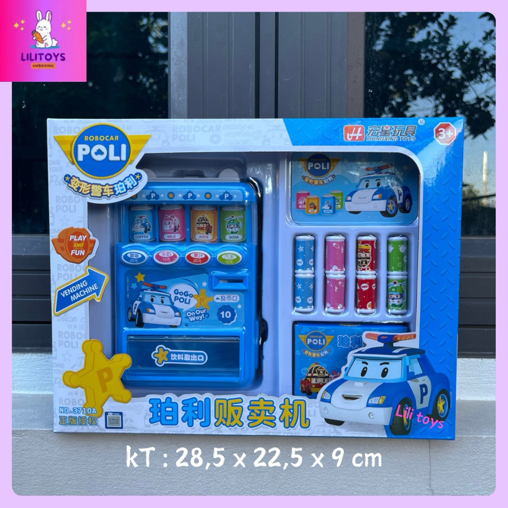 Robocar Poli Drink Vending Machine Toy, Hello Kitty Soft Drink Vending Machine