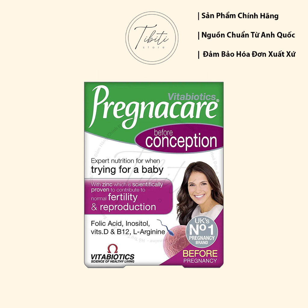 [Product name covered] Vitamin Egg Supplement Pregnancy Support 30v Box - Vitabiotics Pregnacare Conception
