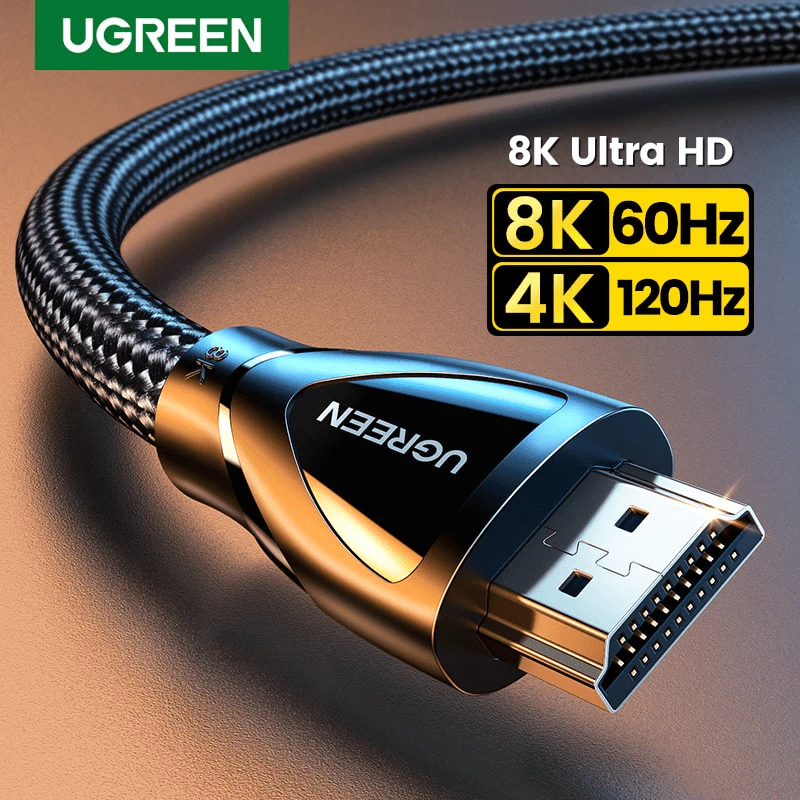 UGREEN HDMI 2.1 8K Ultra High Speed Braided Cable (48Gbps, eARC, HDR)