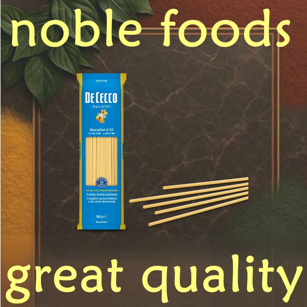 De Cecco Bucatini Spaghetti 15 500g Premium Hollow Tube, Delicious Italian Taste