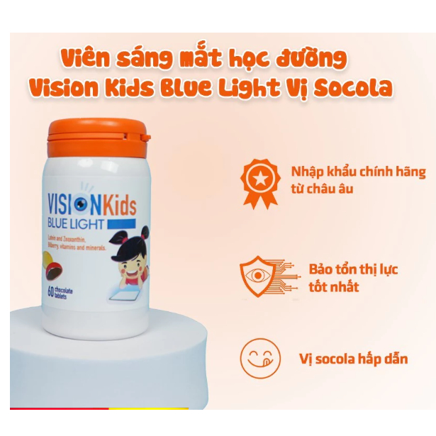 Vision Kids Blue Light eye candy for babies (box of 60 tablets) - Protects baby's eyes from Blue Light
