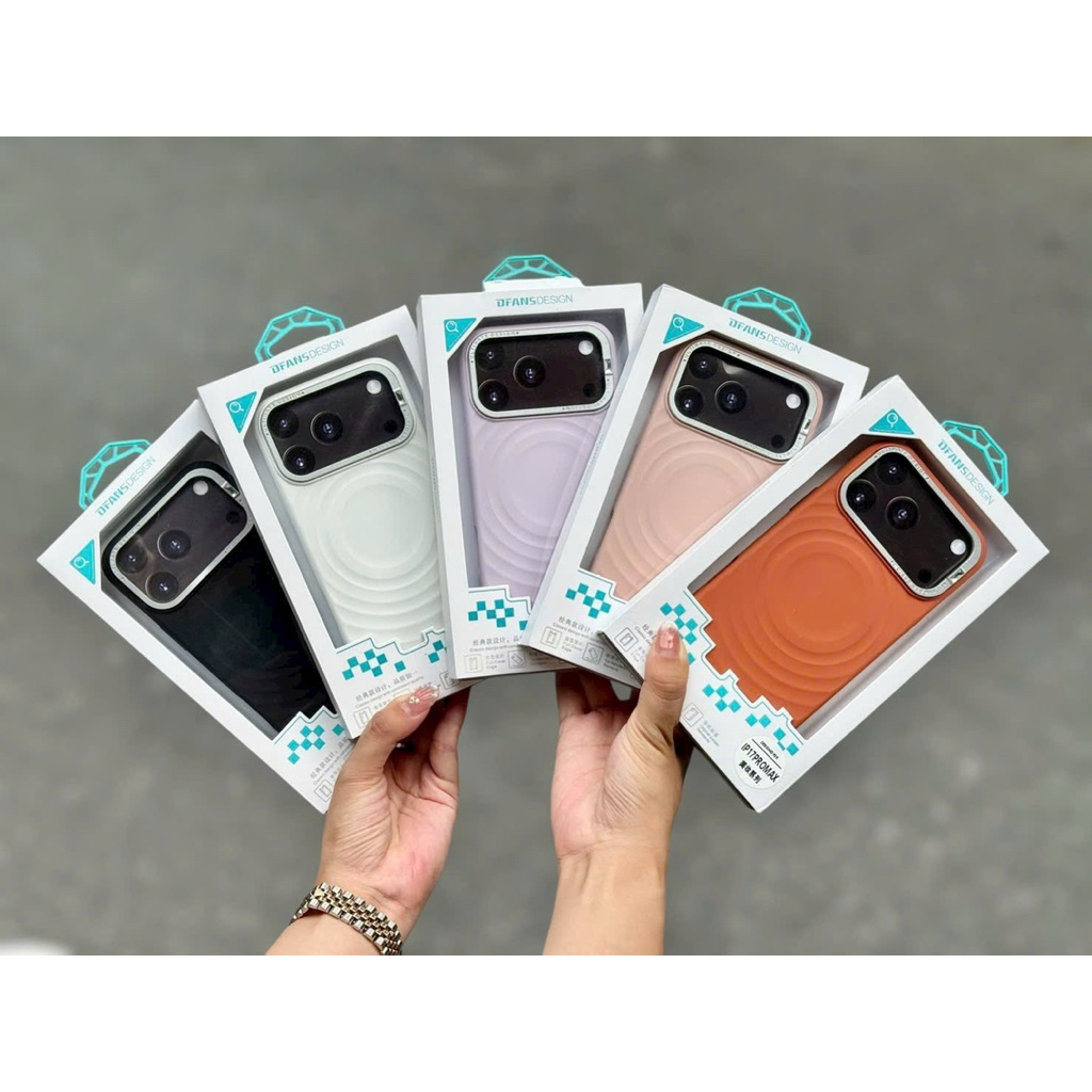 DFans Silicon Ripple Diamond Case for iPhone 17 Pro Max with premium anti-fouling swirl pattern