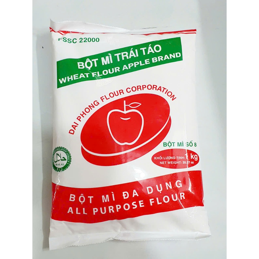 New Date) Red Apple Wheat Flour, Brand: Dai Phong, 1kg Package
