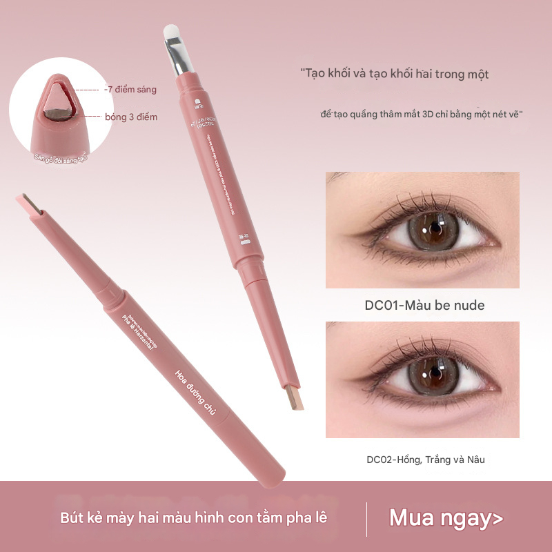 3D Double-Headed Eyeliner – Natural Light Effect, Waterproof, Easy to Use for Beginners, Stylish