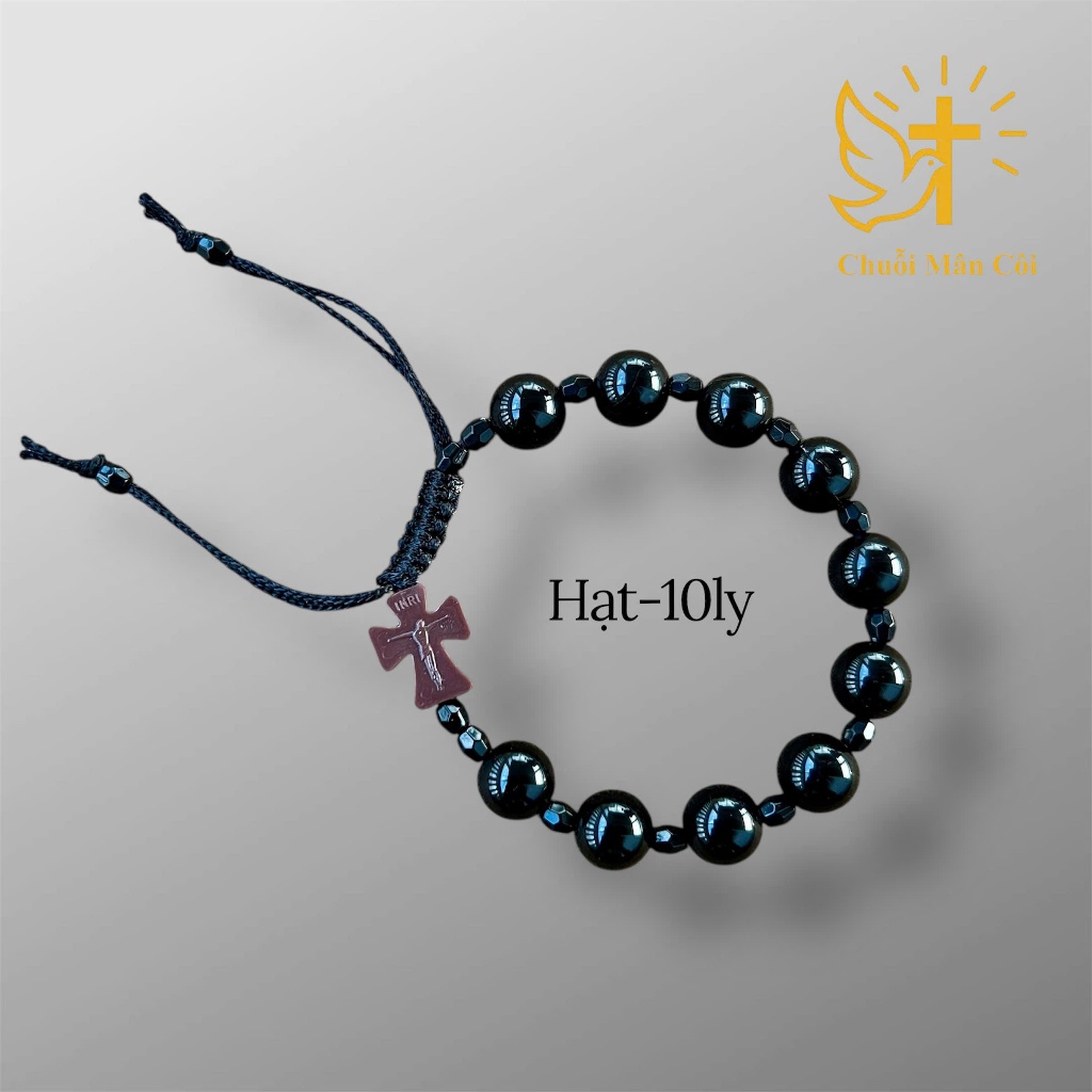 Catholic Rosary - Round Regular Stone Bracelet with Drawstring Size 8mm, 10mm, 12mm, Meaningful Faithful Gift