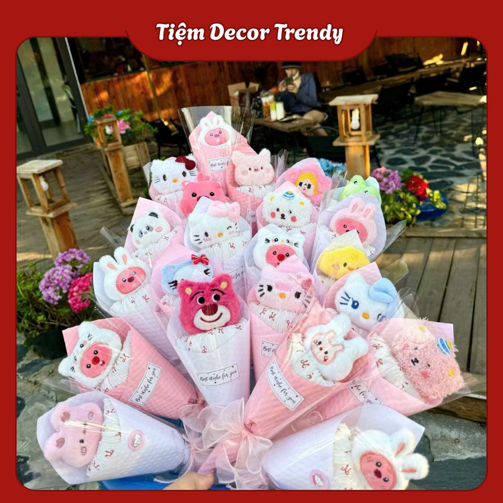 [March 8 Gift]Cute Mini Bear Bouquet Ready-made Bear Flower Mother's Gift, Christmas, October 20 - Capybara, Bear, Kitty Snail Bouquet