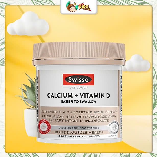 Swisse Ultiboost Calcium & Vitamin D - Organic Calcium Supplement & Vitamin D 300 tablets
