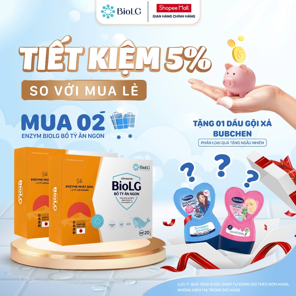 Combo of 2 Boxes of BioLG Enzyme Granules to Nourish the Spleen and Delicious Food for Children with Anorexia, Support Digestion, Increase Immunity, 20 Packs
