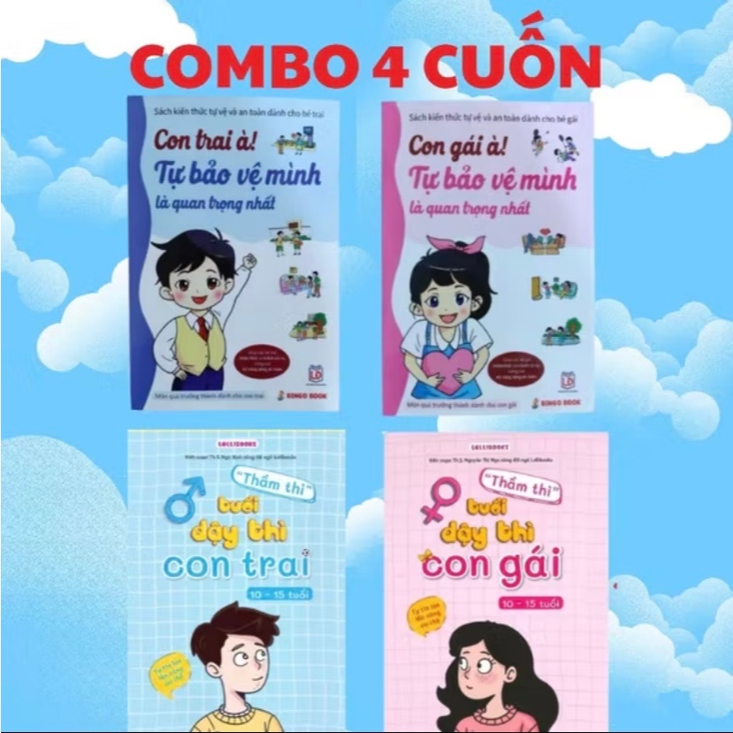 Combo of 4 books: Puberty for boys, silent puberty for girls, boys, girls Parenting Book
