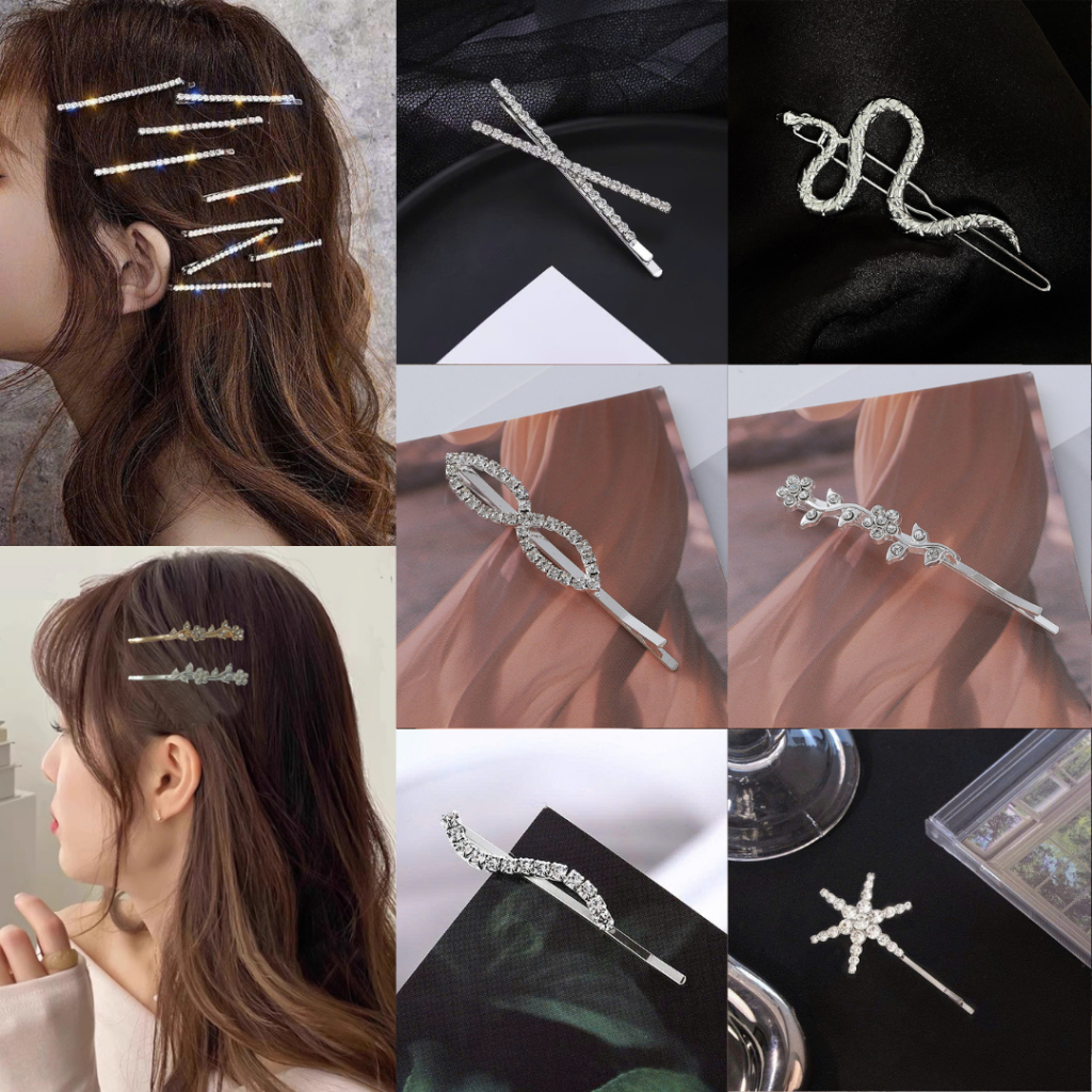 Collection of Tatitava Korean luxury fashion sparkling stone roof clips