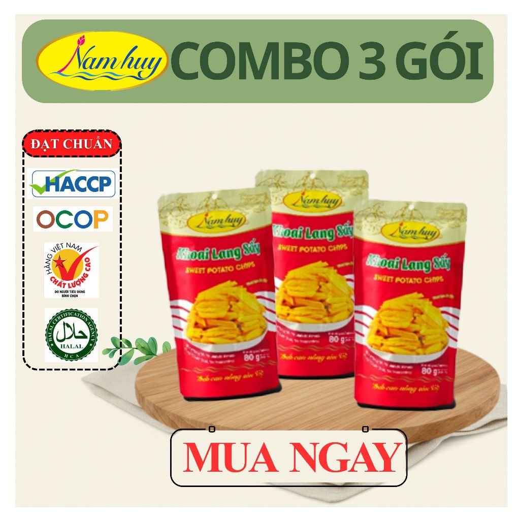 Nam Huy dried sweet potatoes 80g OCOP delicious and crispy