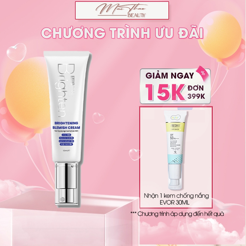 MD CARE Specialized Brightening Blemish Cream 50ml with free Evor Industrial Park