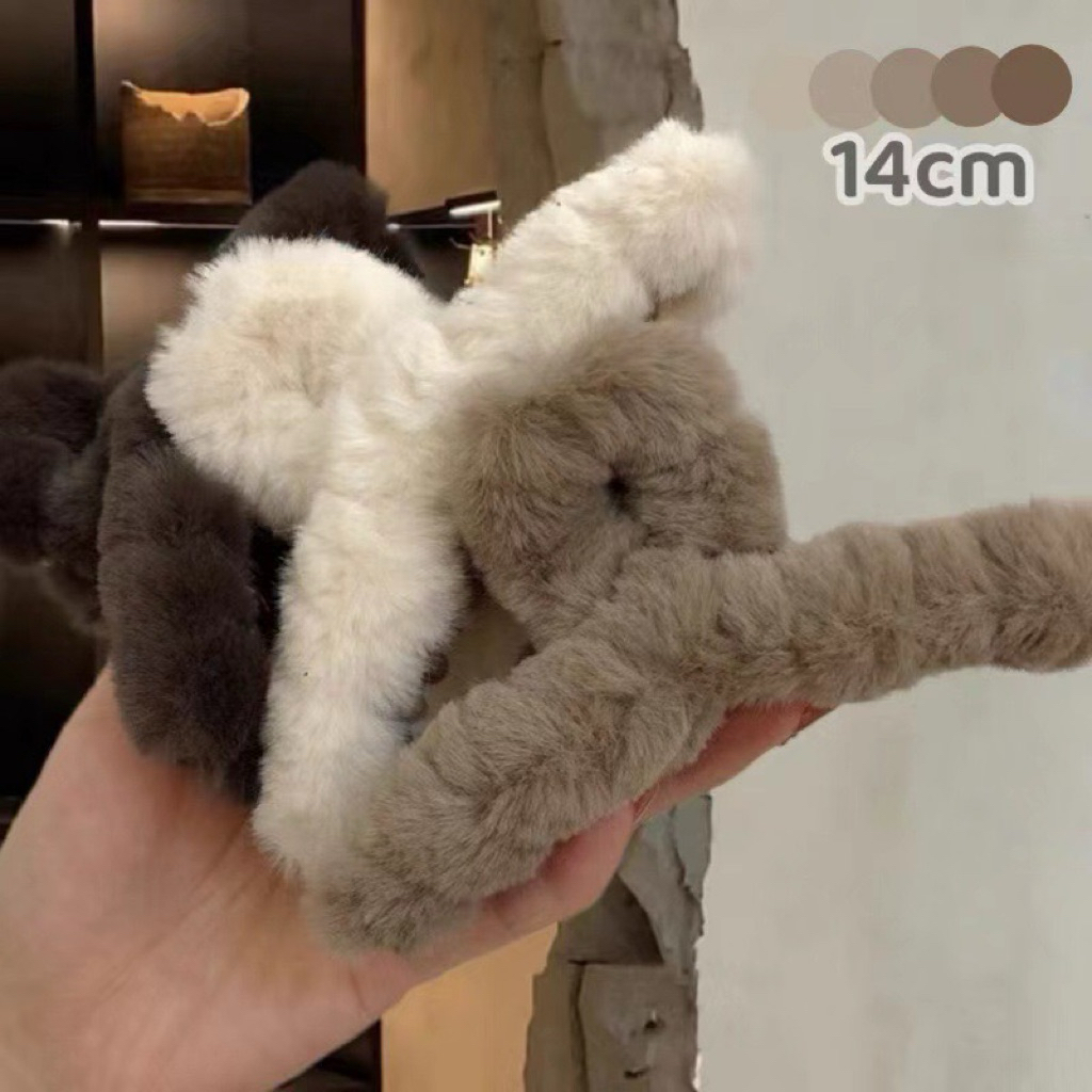 Korean VELVET HAIR CLIP FALL-Winter - WARM LARGE SHARK CLIP, KEEPS HAIR SURE