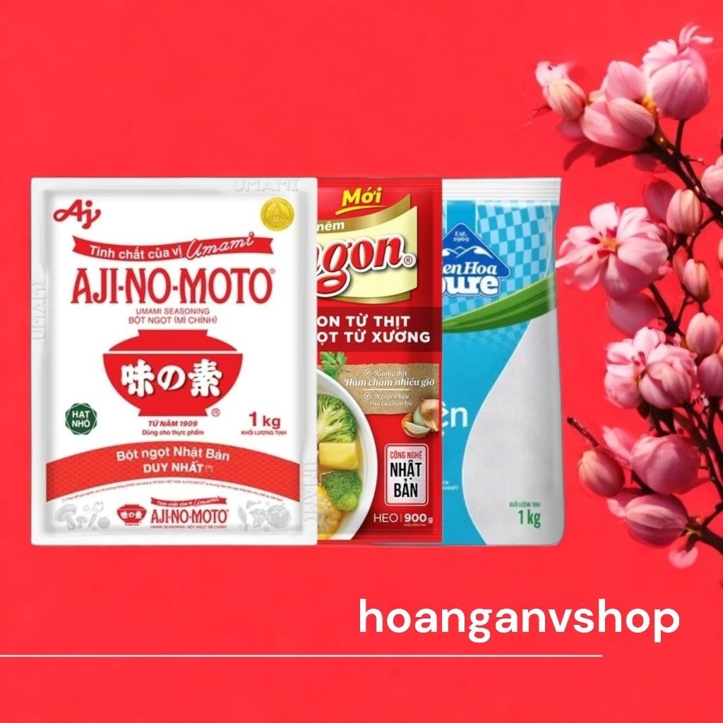 Aji Delicious Pork Seasoning 900gr 1 pack, Ajinomoto Msg Small Granules 1kg 1 pack, Bie…